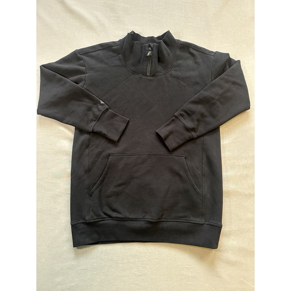 Athleta Girl Black Quarter Zip Fleece Sweatshirt Thumbholes Kids Size L